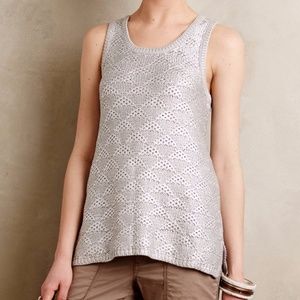 Anthropologie Metallic Sweater Tank